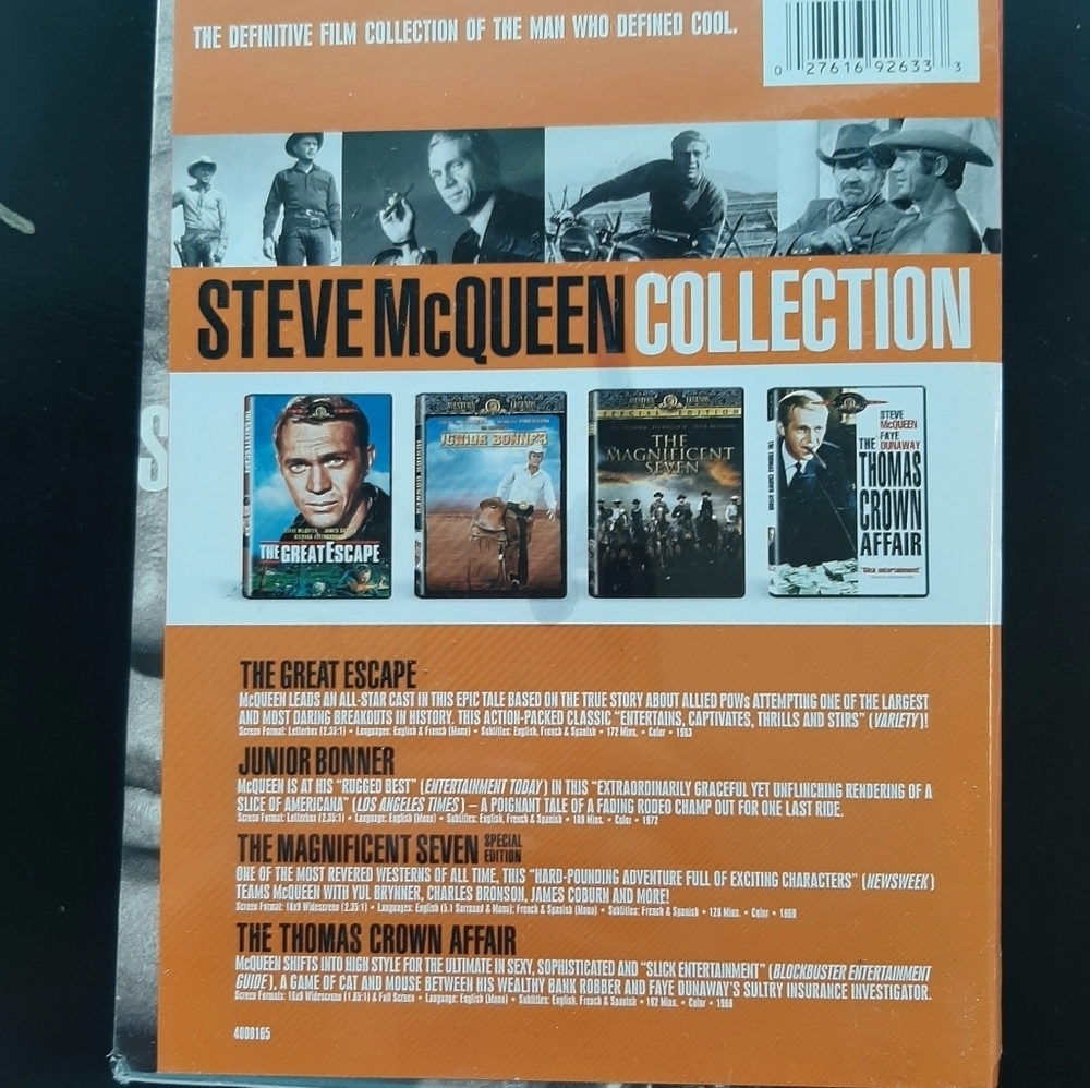 NIB SET OF FOUR STEVE McQUEEN DVD'S - Picture 4 of 4
